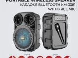 ((COD))SPEAKER BLUETOOTH PORTABLE 6'8 INCH KIMISO 3381 PLUS MIC KARAOKE X-BASS